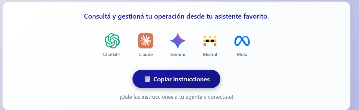 Opción para copiar las instrucciones de una respuesta del asistente de IA